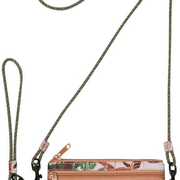 Ferns Water-Resistant Polyester Crossbody Wallet with Detachable Rope Strap - Picture 2 of 4